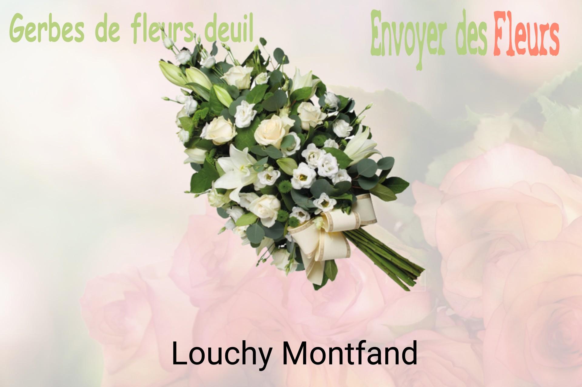 Gerbe de fleurs de deuil livrée à Louchy-Montfand